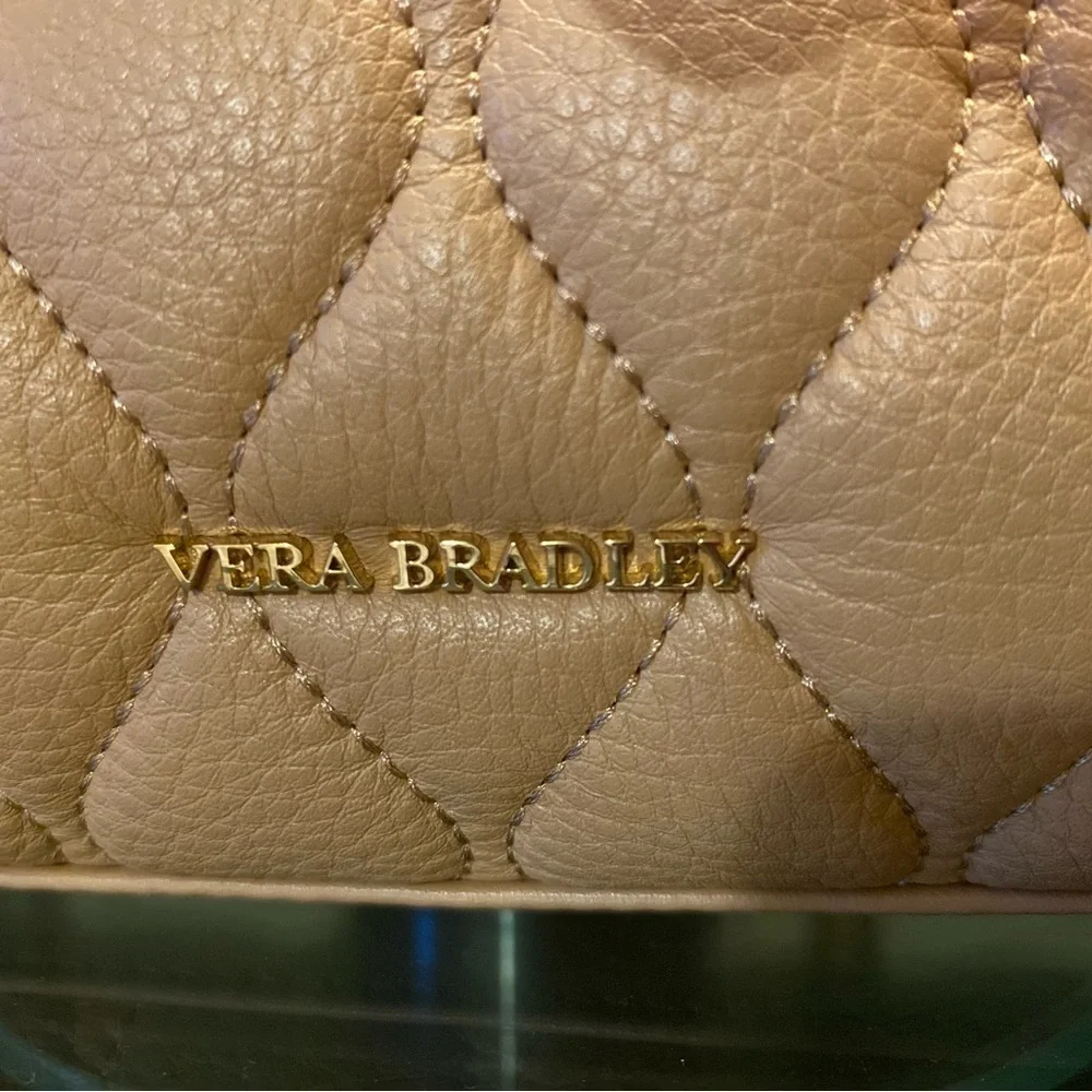 Vera Bradley Tan Quilted Shoulder Bag
